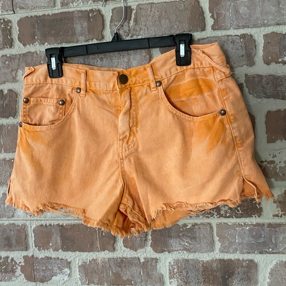 Free People Pants - Free People Orange Cutoff Shorts – Size 30 summer vacation outfit